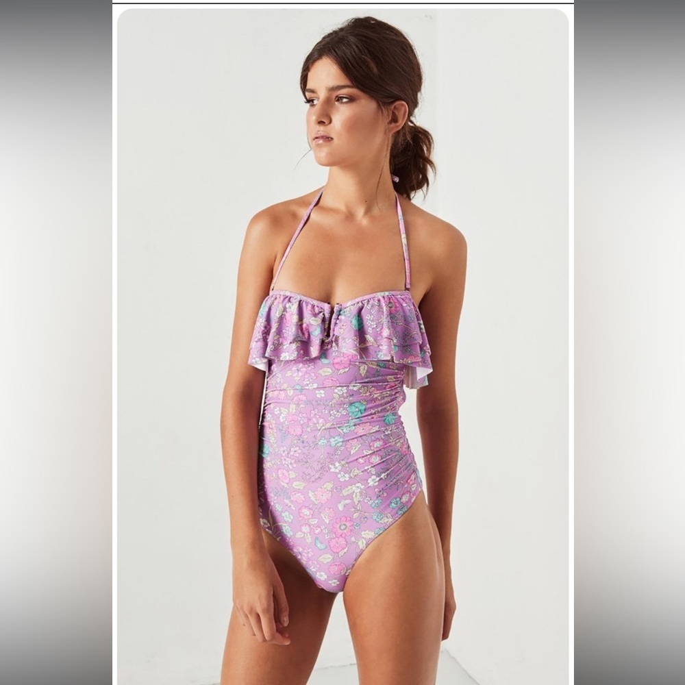 Spell & the Gypsy Collective flower child drill one piece swimsuit‎
